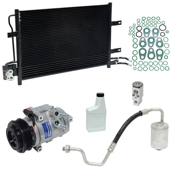 New A/C Compressor and Condenser Kit - Flex Taurus MKT MKS 8G1Z19703AA 9G1Z19703B YCC312 YCC313
